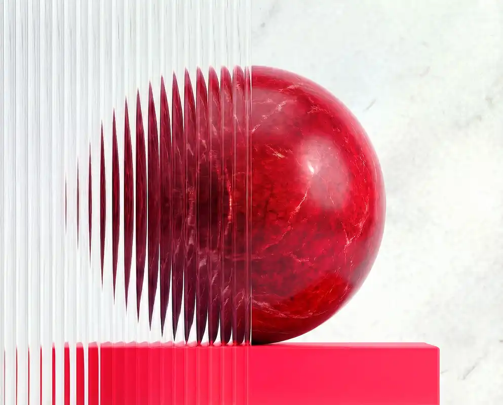 redslim-red-glass-sphere-ribbed-glass